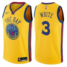 Golden State Warriors #3 Rodney White Jersey -Yellow THE BAY Chinese Dragon 2017-2018 City