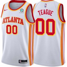 Atlanta Hawks #00 Jeff Teague Jersey -White