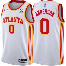 Atlanta Hawks #0 Greg Anderson Jersey -White