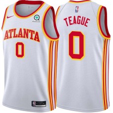 Atlanta Hawks #0 Jeff Teague Jersey -White