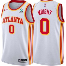 Atlanta Hawks #0 Delon Wright Jersey -White