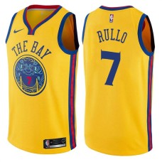 Golden State Warriors #7 Jerry Rullo Jersey -Yellow THE BAY Chinese Dragon 2017-2018 City