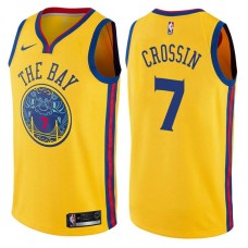 Golden State Warriors #7 Chink Crossin Jersey -Yellow THE BAY Chinese Dragon 2017-2018 City