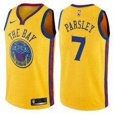 Golden State Warriors #7 Charlie Parsley Jersey -Yellow THE BAY Chinese Dragon 2017-2018 City