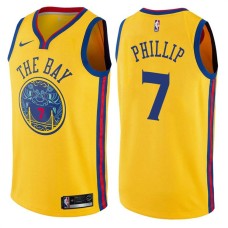 Golden State Warriors #7 Andy Phillip Jersey -Yellow THE BAY Chinese Dragon 2017-2018 City