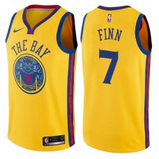 Golden State Warriors #7 Danny Finn Jersey -Yellow THE BAY Chinese Dragon 2017-2018 City