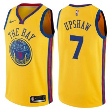 Golden State Warriors #7 Kelvin Upshaw Jersey -Yellow THE BAY Chinese Dragon 2017-2018 City