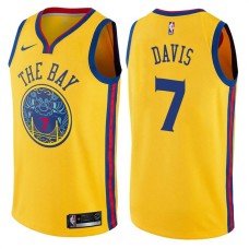 Golden State Warriors #7 Mark Davis Jersey -Yellow THE BAY Chinese Dragon 2017-2018 City