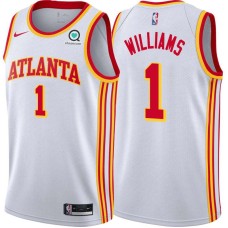 Atlanta Hawks #1 Gus Williams Jersey -White