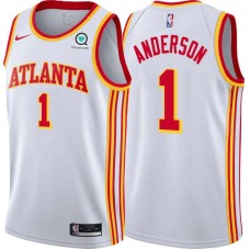 Atlanta Hawks #1 Justin Anderson Jersey -White