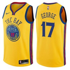 Golden State Warriors #17 Jack George Jersey -Yellow THE BAY Chinese Dragon 2017-2018 City