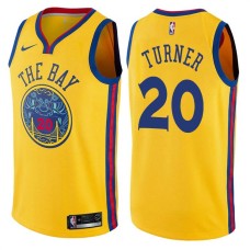 Golden State Warriors #20 Bill Turner Jersey -Yellow THE BAY Chinese Dragon 2017-2018 City