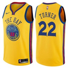 Golden State Warriors #22 Bill Turner Jersey -Yellow THE BAY Chinese Dragon 2017-2018 City