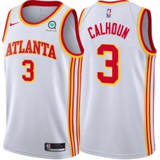 Atlanta Hawks #3 Bill Calhoun Jersey -White