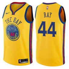 Golden State Warriors #44 Clifford Ray Jersey -Yellow THE BAY Chinese Dragon 2017-2018 City