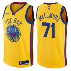 Golden State Warriors #71 McCoy McLemore Jersey -Yellow THE BAY Chinese Dragon 2017-2018 City