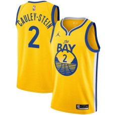 Golden State Warriors #2 Willie Cauley-Stein Jersey -Yellow THE BAY Jordan Brand