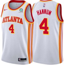 Atlanta Hawks #4 Alex Hannum Jersey -White