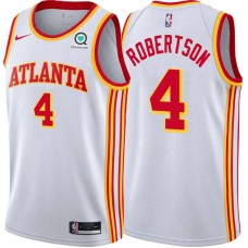 Atlanta Hawks #4 Tony Robertson Jersey -White