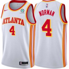 Atlanta Hawks #4 Ken Norman Jersey -White