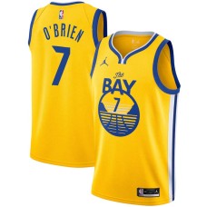 Golden State Warriors #7 Bob O'Brien Jersey -Yellow THE BAY Jordan Brand