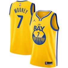 Golden State Warriors #7 Jim Mooney Jersey -Yellow THE BAY Jordan Brand