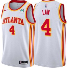 Atlanta Hawks #4 Acie Law Jersey -White