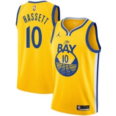 Golden State Warriors #10 Joe Hassett Jersey -Yellow THE BAY Jordan Brand