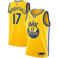 Golden State Warriors #17 Elmore Morgenthaler Jersey -Yellow THE BAY Jordan Brand