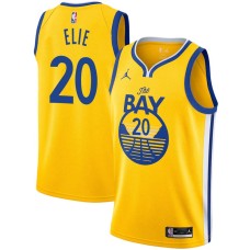 Golden State Warriors #20 Mario Elie Jersey -Yellow THE BAY Jordan Brand