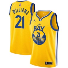 Golden State Warriors #21 Ron Williams Jersey -Yellow THE BAY Jordan Brand