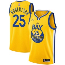 Golden State Warriors #25 Tony Robertson Jersey -Yellow THE BAY Jordan Brand