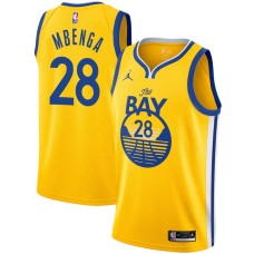 Golden State Warriors #28 DJ Mbenga Jersey -Yellow THE BAY Jordan Brand