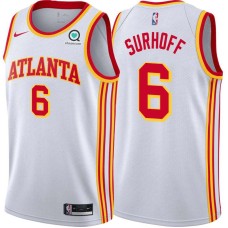 Atlanta Hawks #6 Dick Surhoff Jersey -White