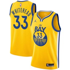 Golden State Warriors #33 Jerome Whitehead Jersey -Yellow THE BAY Jordan Brand