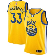 Golden State Warriors #33 Ryan Lorthridge Jersey -Yellow THE BAY Jordan Brand