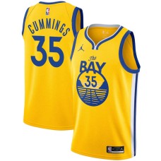 Golden State Warriors #35 Terry Cummings Jersey -Yellow THE BAY Jordan Brand