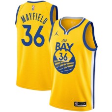 Golden State Warriors #36 Bill Mayfield Jersey -Yellow THE BAY Jordan Brand