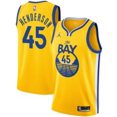 Golden State Warriors #45 Cedric Henderson Jersey -Yellow THE BAY Jordan Brand