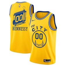 Golden State Warriors #00 Larry Hennessy Jersey -Yellow The CITY Bus Classic