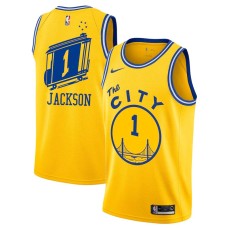 Golden State Warriors #1 Stephen Jackson Jersey -Yellow The CITY Bus Classic