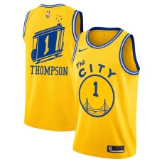 Golden State Warriors #1 Jason Thompson Jersey -Yellow The CITY Bus Classic