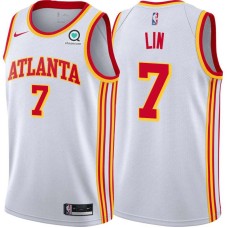 Atlanta Hawks #7 Jeremy Lin Jersey -White