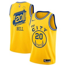 Golden State Warriors #20 Jordan Bell Jersey -Yellow The CITY Bus Classic