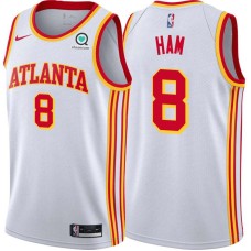 Atlanta Hawks #8 Darvin Ham Jersey -White