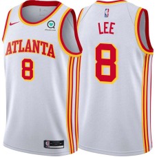 Atlanta Hawks #8 Damion Lee Jersey -White