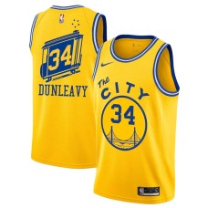 Golden State Warriors #34 Mike Dunleavy Jersey -Yellow The CITY Bus Classic