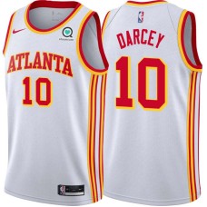 Atlanta Hawks #10 Pete Darcey Jersey -White