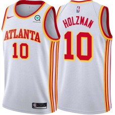 Atlanta Hawks #10 Red Holzman Jersey -White