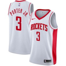 Houston Rockets #3 Kevin Porter Jr Jersey -White